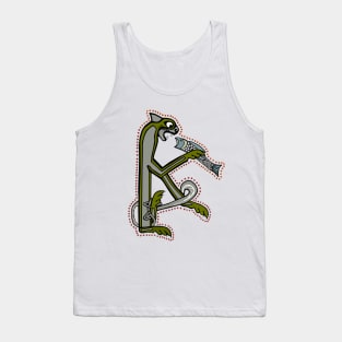 Celtic Cat Letter K Tank Top